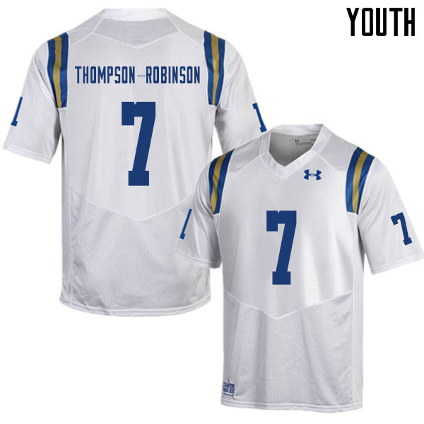 Youth #7 Dorian Thompson-Robinson UCLA Bruins College Football Jerseys Sale-White - Click Image to Close